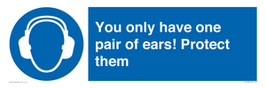 Mandatory: You only have one pair of ears! Protect them